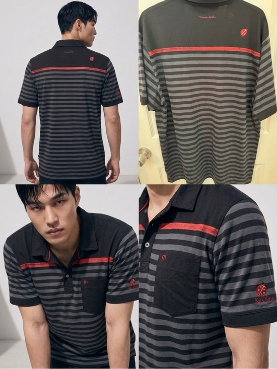 Travis Mathew Other - TravisMathew x Ko Olina Golf Club
Striped Polo Shirt Ladybug Embroidered [Lg]